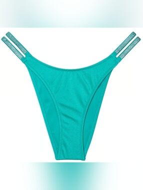 S M XL XXL Victoria's Secret Swim Shine Strap Brazilian Bikini Bottom Capri Sea